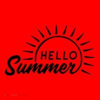 Hello Summer Sunset Santa Hat thumb 1