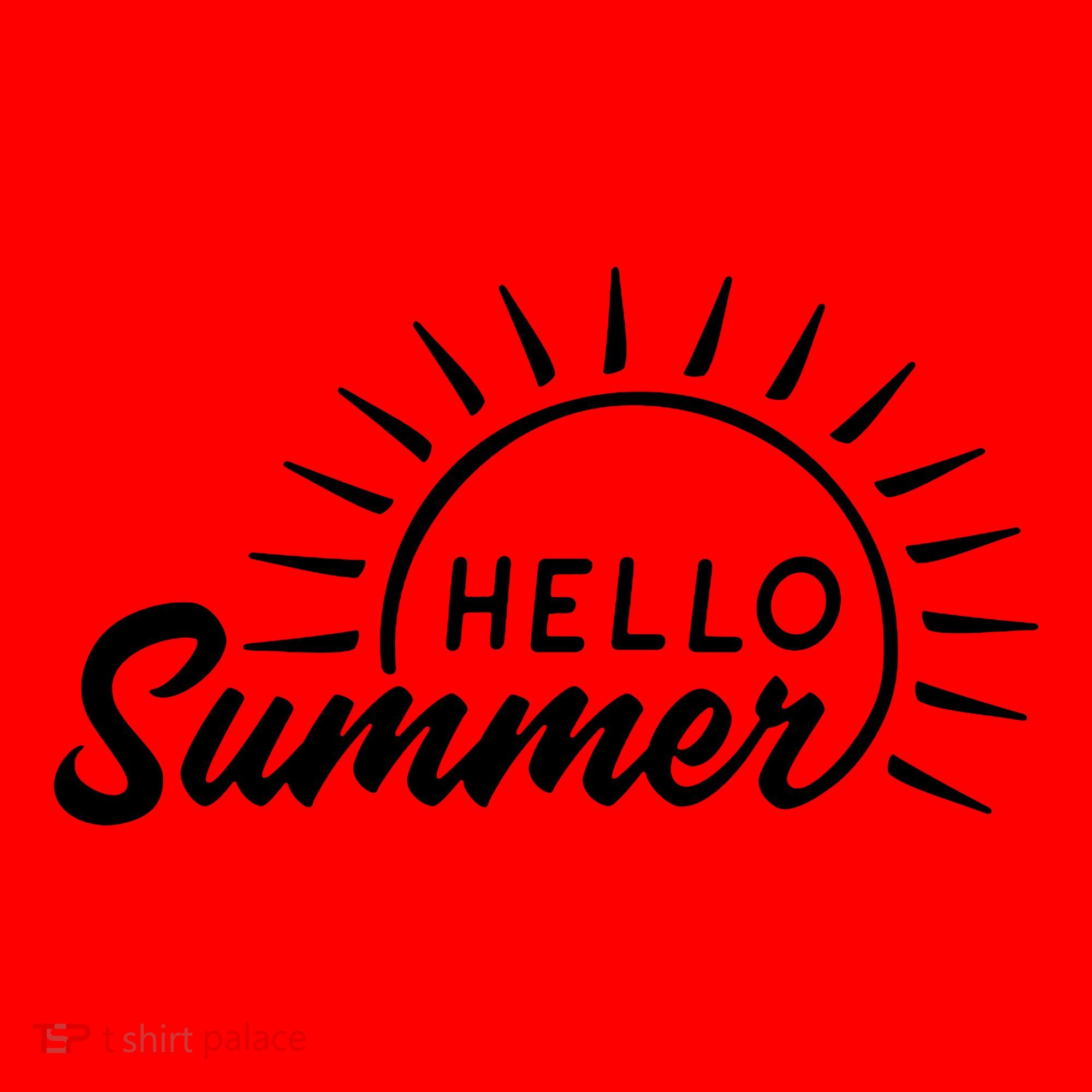 Hello Summer Sunset Santa Hat