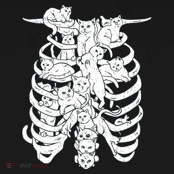 Human Skeleton Spine Cats Doggie Tank