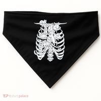 Human Skeleton Spine Cats USA-Made Doggie Bandana thumb 0