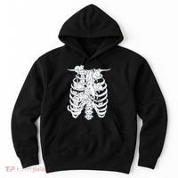 Human Skeleton Spine Cats Hoodie thumb 0