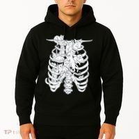 Human Skeleton Spine Cats Hoodie thumb 2