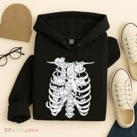 Human Skeleton Spine Cats Hoodie thumb 4