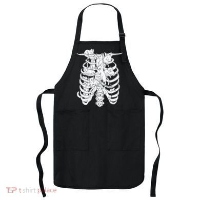 Human Skeleton Spine Cats Apron