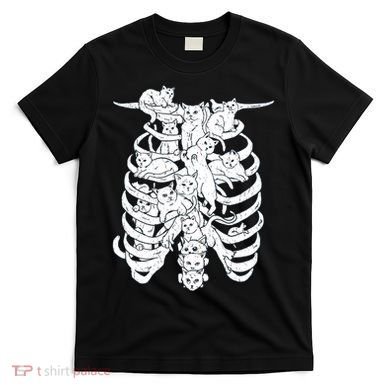 Human Skeleton Spine Cats T-Shirt