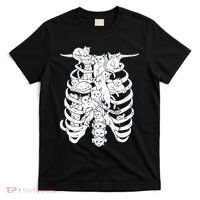 Human Skeleton Spine Cats T-Shirt thumb 0