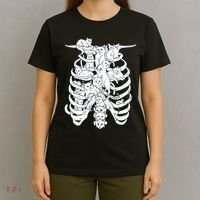 Human Skeleton Spine Cats T-Shirt thumb 4