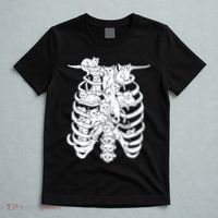 Human Skeleton Spine Cats T-Shirt thumb 5
