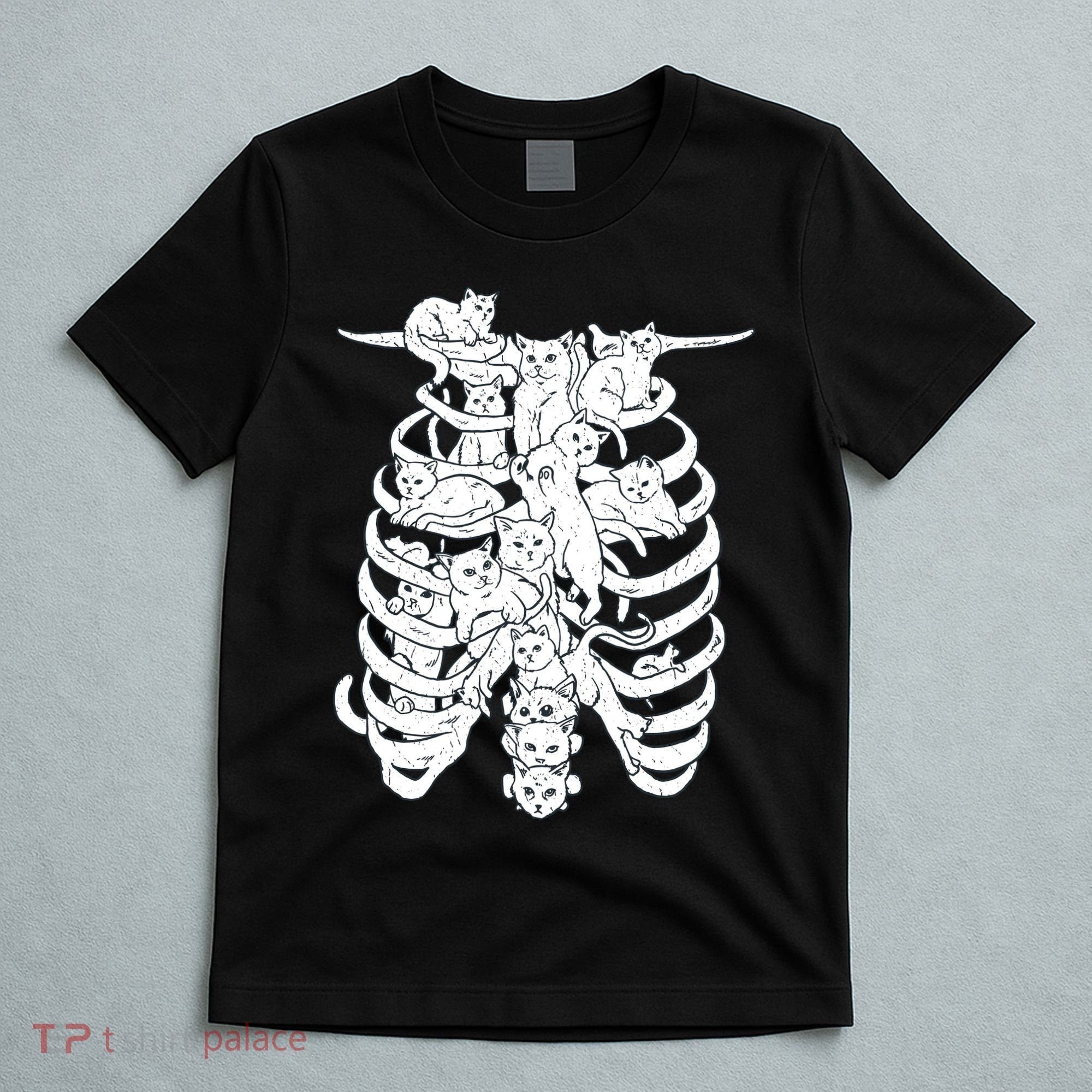 Human Skeleton Spine Cats T-Shirt