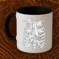 Human Skeleton Spine Cats Coffee Mug thumb 2