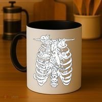 Human Skeleton Spine Cats Coffee Mug thumb 4