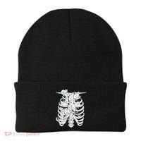 Human Skeleton Spine Cats Beanie thumb 0