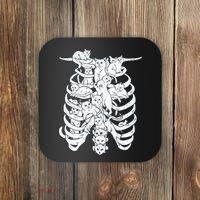 Human Skeleton Spine Cats Coaster thumb 0