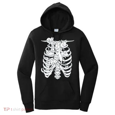 Human Skeleton Spine Cats Women's Hoodie