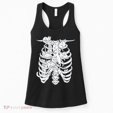 Human Skeleton Spine Cats Women's Tank Top