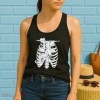 Human Skeleton Spine Cats Women's Tank Top thumb 2