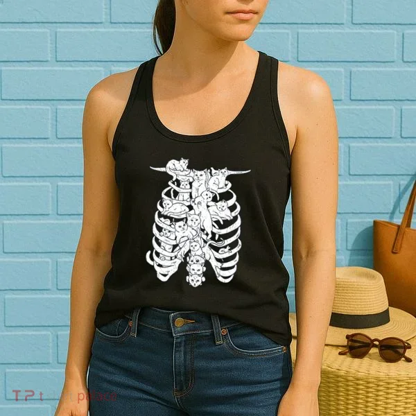 Human Skeleton Spine Cats Women's Tank Top