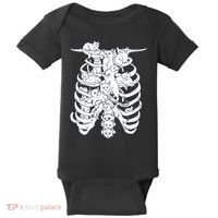 Human Skeleton Spine Cats Baby Bodysuit thumb 0