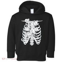 Human Skeleton Spine Cats Toddler Hoodie thumb 0
