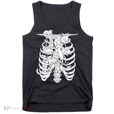 Human Skeleton Spine Cats Tank Top
