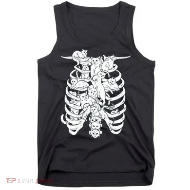 Human Skeleton Spine Cats Tank Top