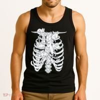 Human Skeleton Spine Cats Tank Top thumb 3