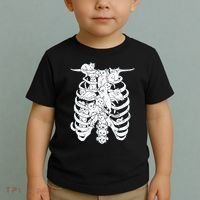 Human Skeleton Spine Cats Toddler T-Shirt thumb 2
