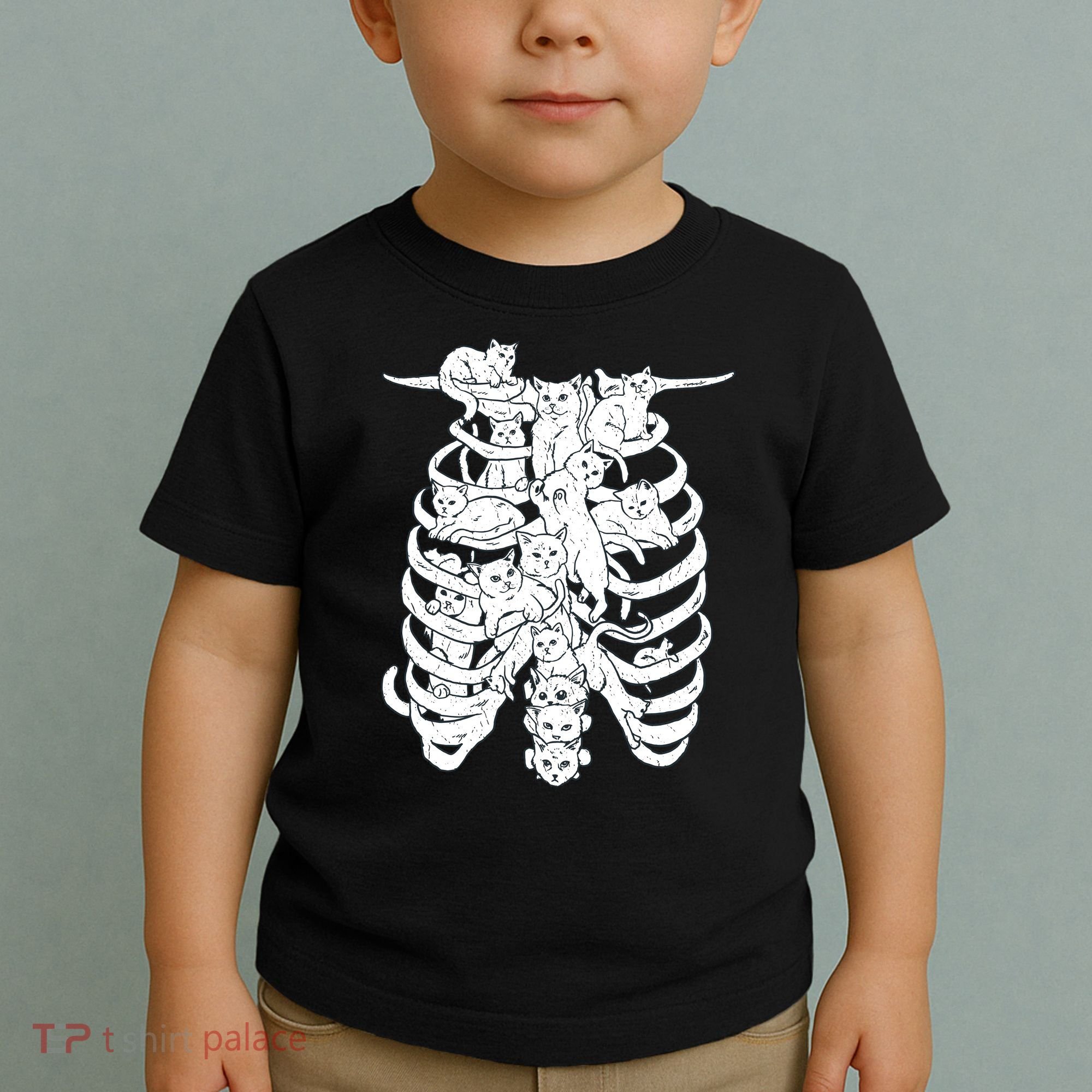 Human Skeleton Spine Cats Toddler T-Shirt