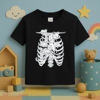 Human Skeleton Spine Cats Toddler T-Shirt thumb 3