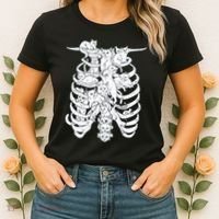 Human Skeleton Spine Cats Women's T-Shirt thumb 2