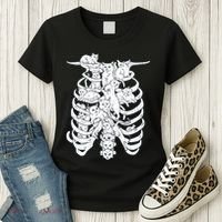 Human Skeleton Spine Cats Women's T-Shirt thumb 3