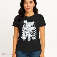 Human Skeleton Spine Cats Women's T-Shirt thumb 4