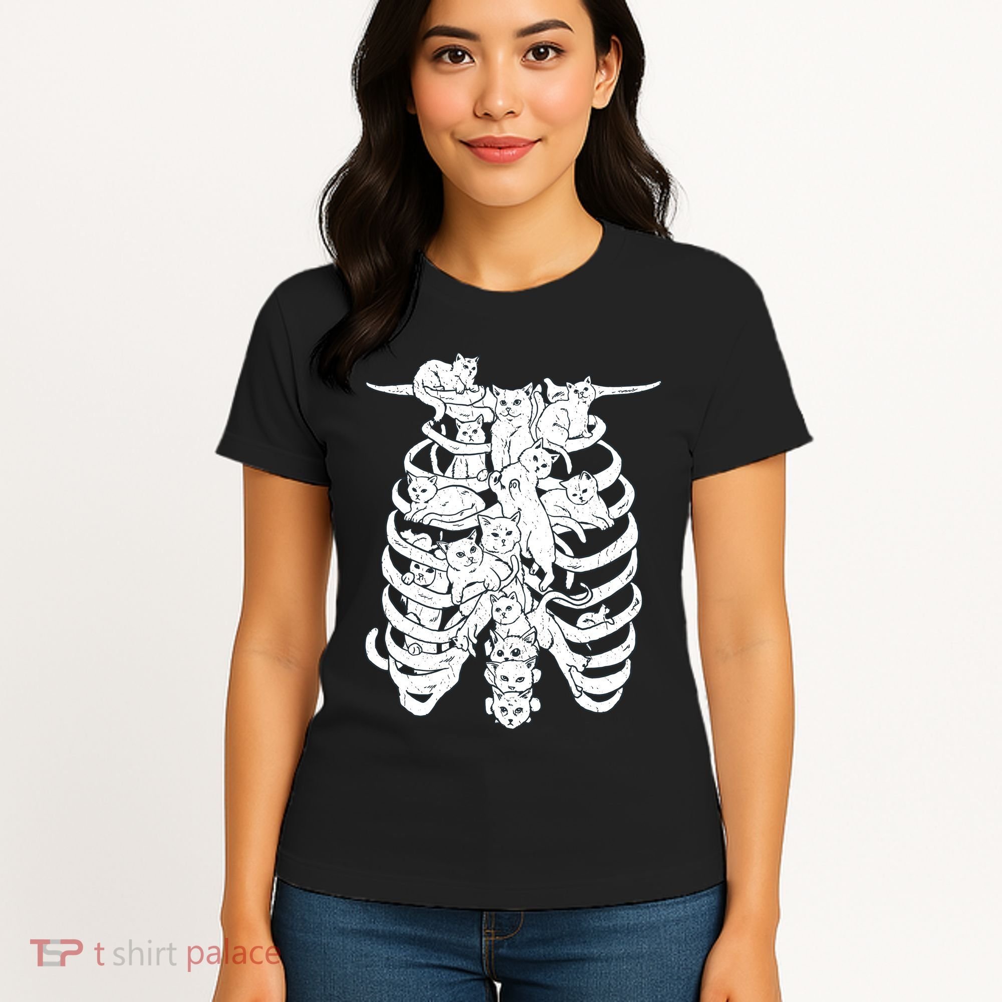 Human Skeleton Spine Cats Women's T-Shirt