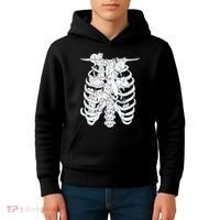 Human Skeleton Spine Cats Kids Hoodie thumb 4