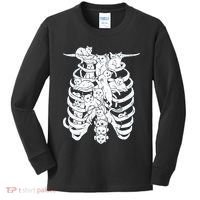 Human Skeleton Spine Cats Kids Long Sleeve Shirt thumb 0