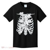 Human Skeleton Spine Cats Kids T-Shirt thumb 0
