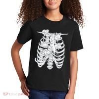 Human Skeleton Spine Cats Kids T-Shirt thumb 2