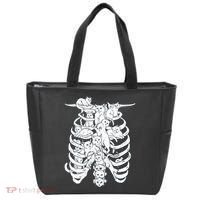 Human Skeleton Spine Cats Tote Bag thumb 0