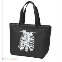 Human Skeleton Spine Cats Tote Bag thumb 3