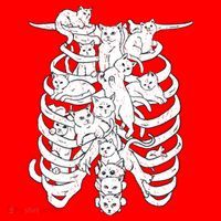 Human Skeleton Spine Cats Santa Hat thumb 1