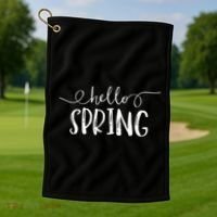 Hello Spring Season Golf Towel thumb 1
