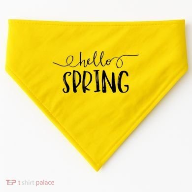 Hello Spring Season USA-Made Doggie Bandana