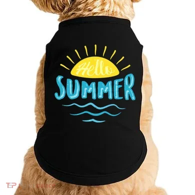Hello Summer Sunset Ocean Wave Doggie Tank