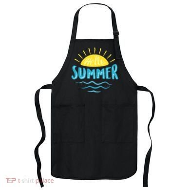 Hello Summer Sunset Ocean Wave Apron