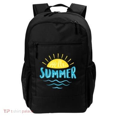 Hello Summer Sunset Ocean Wave Backpack