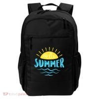 Hello Summer Sunset Ocean Wave Backpack thumb 0