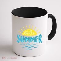 Hello Summer Sunset Ocean Wave Coffee Mug thumb 1