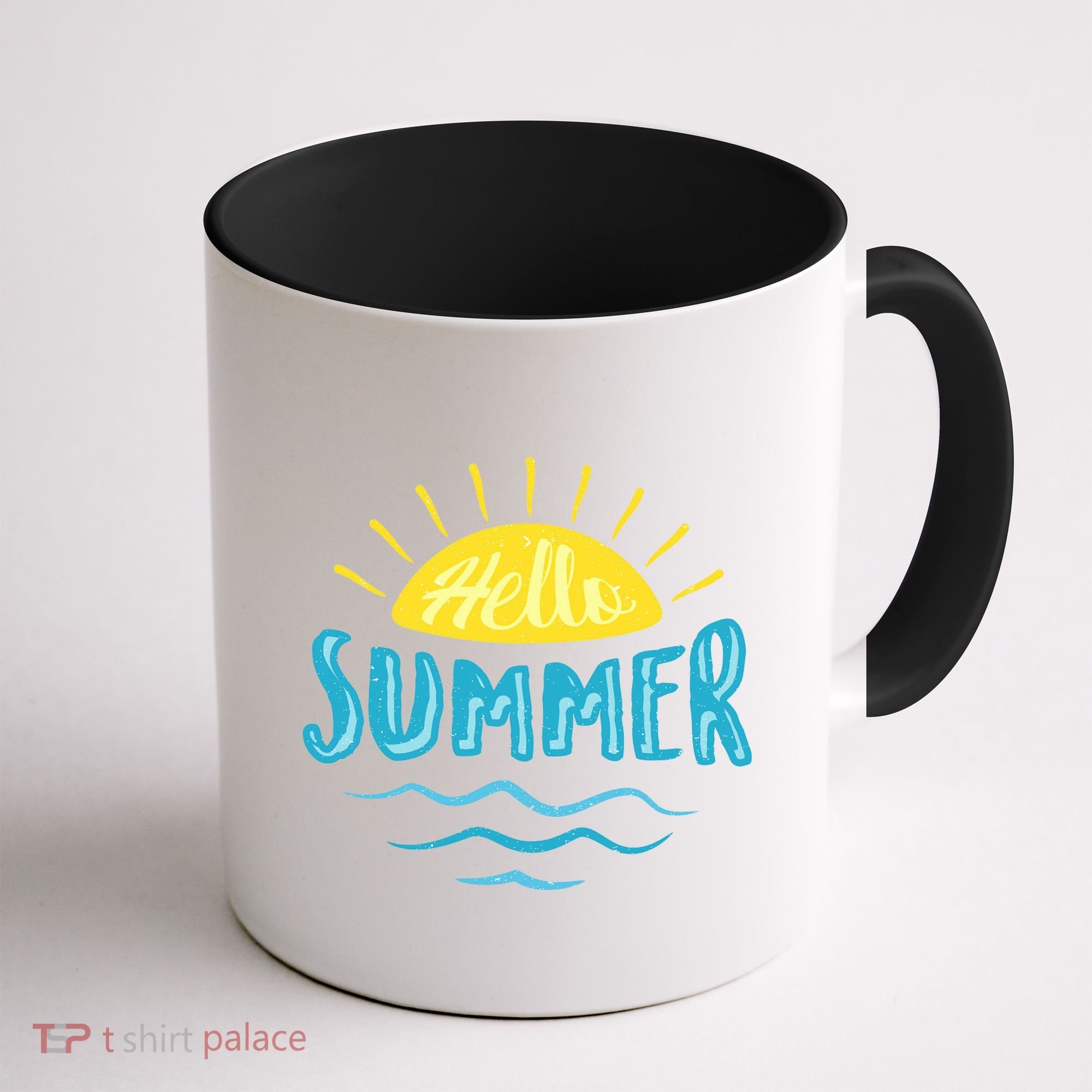 Hello Summer Sunset Ocean Wave Coffee Mug