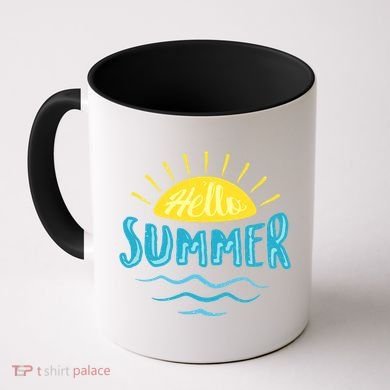 Hello Summer Sunset Ocean Wave Coffee Mug