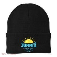 Hello Summer Sunset Ocean Wave Beanie thumb 0